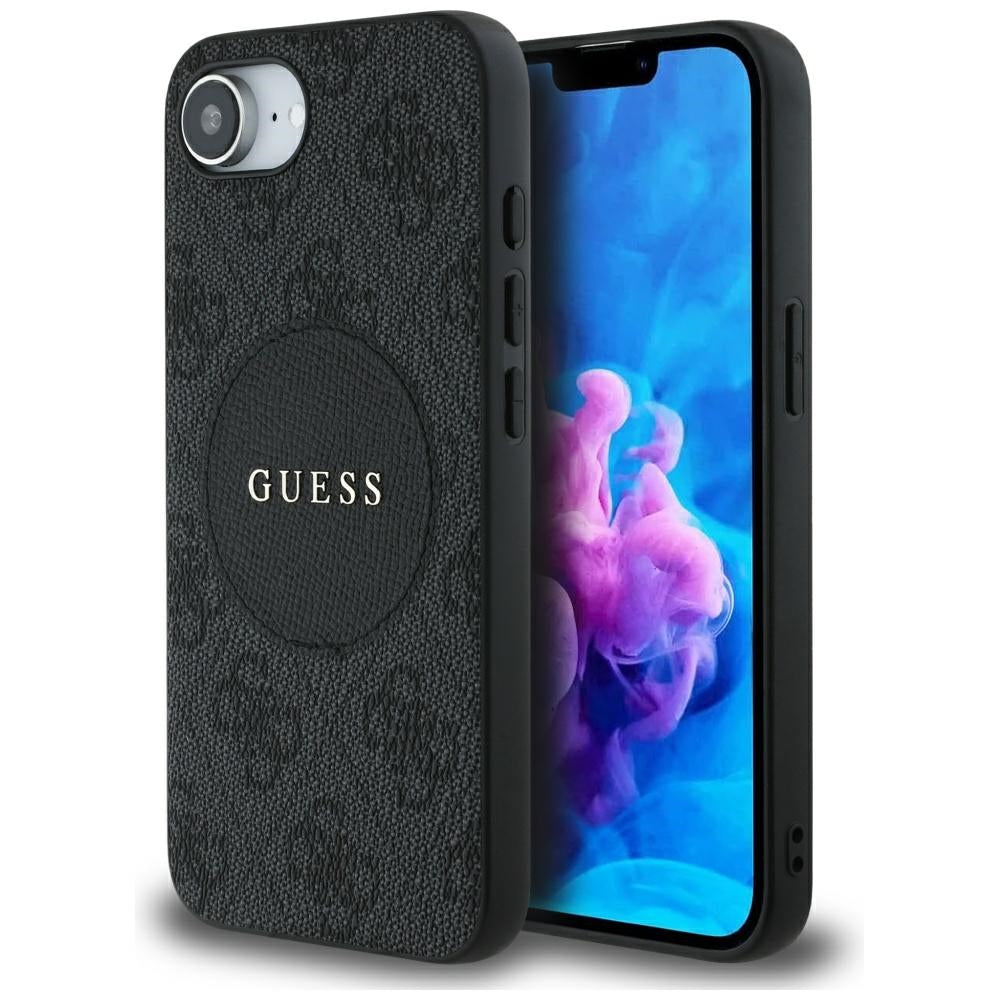 Guess MagSafe dėklas iPhone 16e – juodas
