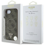 Guess 4G MagSafe dėklas iPhone 16e – rudas -- iPhone 16e