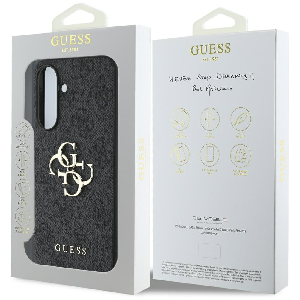 Guess Big 4G Logo dėklas Samsung Galaxy A36 – juodas