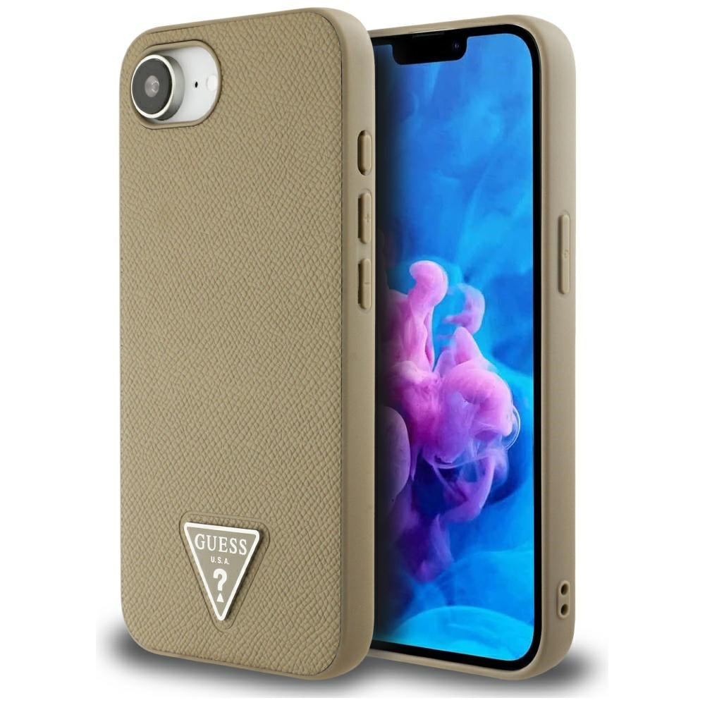 Guess MagSafe dėklas iPhone 16e – rudas