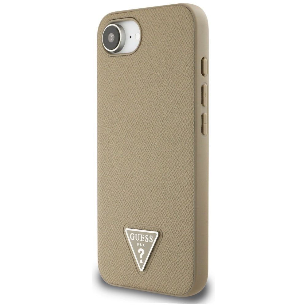 Guess MagSafe dėklas iPhone 16e – rudas