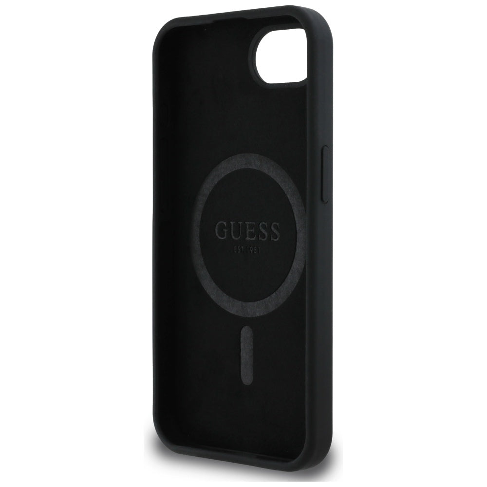 Guess MagSafe dėklas iPhone 16e – juodas