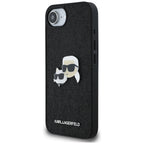 Karl Lagerfeld blizgus dėklas iPhone 16e – juodas