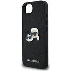 Karl Lagerfeld blizgus dėklas iPhone 16e – juodas