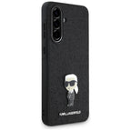 Karl Lagerfeld blizgus dėklas Galaxy A36 – juodas