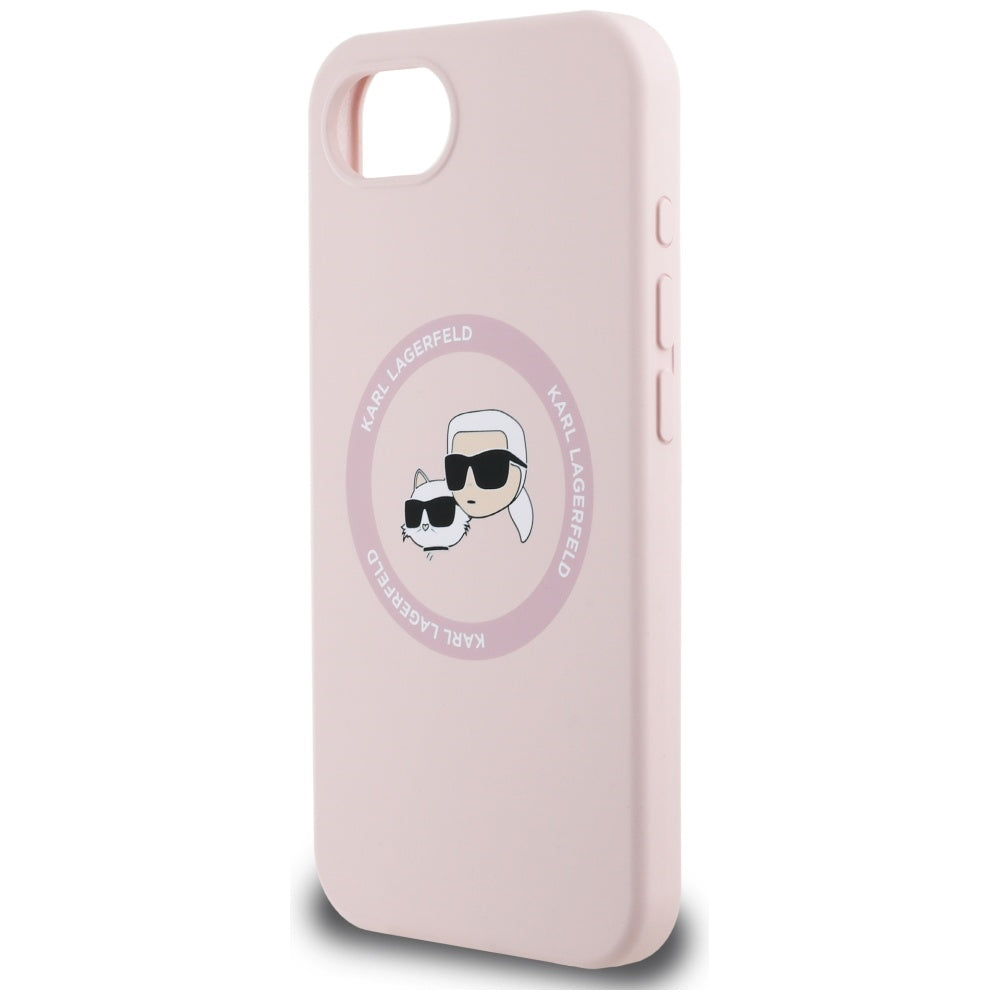 Karl Lagerfeld silikoninis MagSafe dėklas iPhone 16e – rožinis -- iPhone 16e