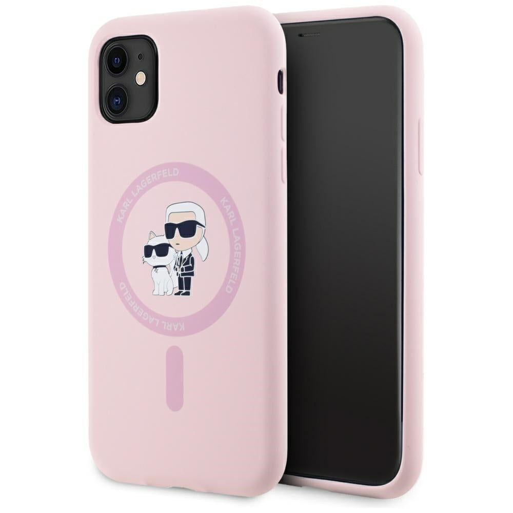 Karl Lagerfeld silikoninis MagSafe dėklas iPhone 11 – rožinis -- iPhone 11