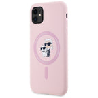 Karl Lagerfeld silikoninis MagSafe dėklas iPhone 11 – rožinis -- iPhone 11