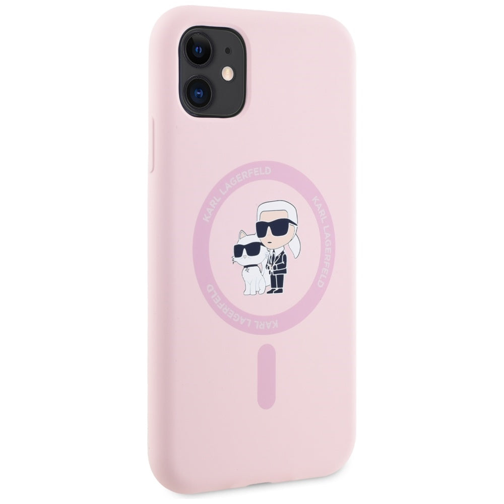 Karl Lagerfeld silikoninis MagSafe dėklas iPhone 11 – rožinis -- iPhone 11