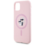 Karl Lagerfeld silikoninis MagSafe dėklas iPhone 11 – rožinis -- iPhone 11
