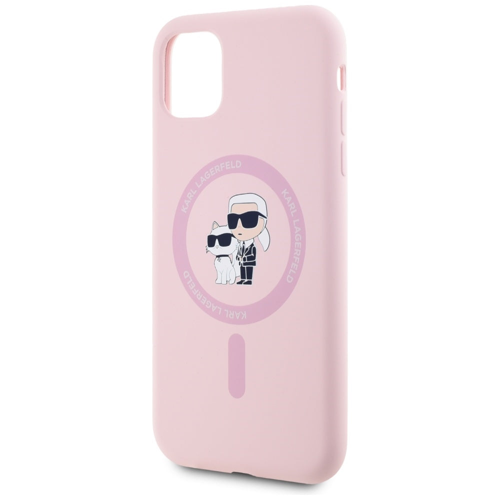 Karl Lagerfeld silikoninis MagSafe dėklas iPhone 11 – rožinis -- iPhone 11