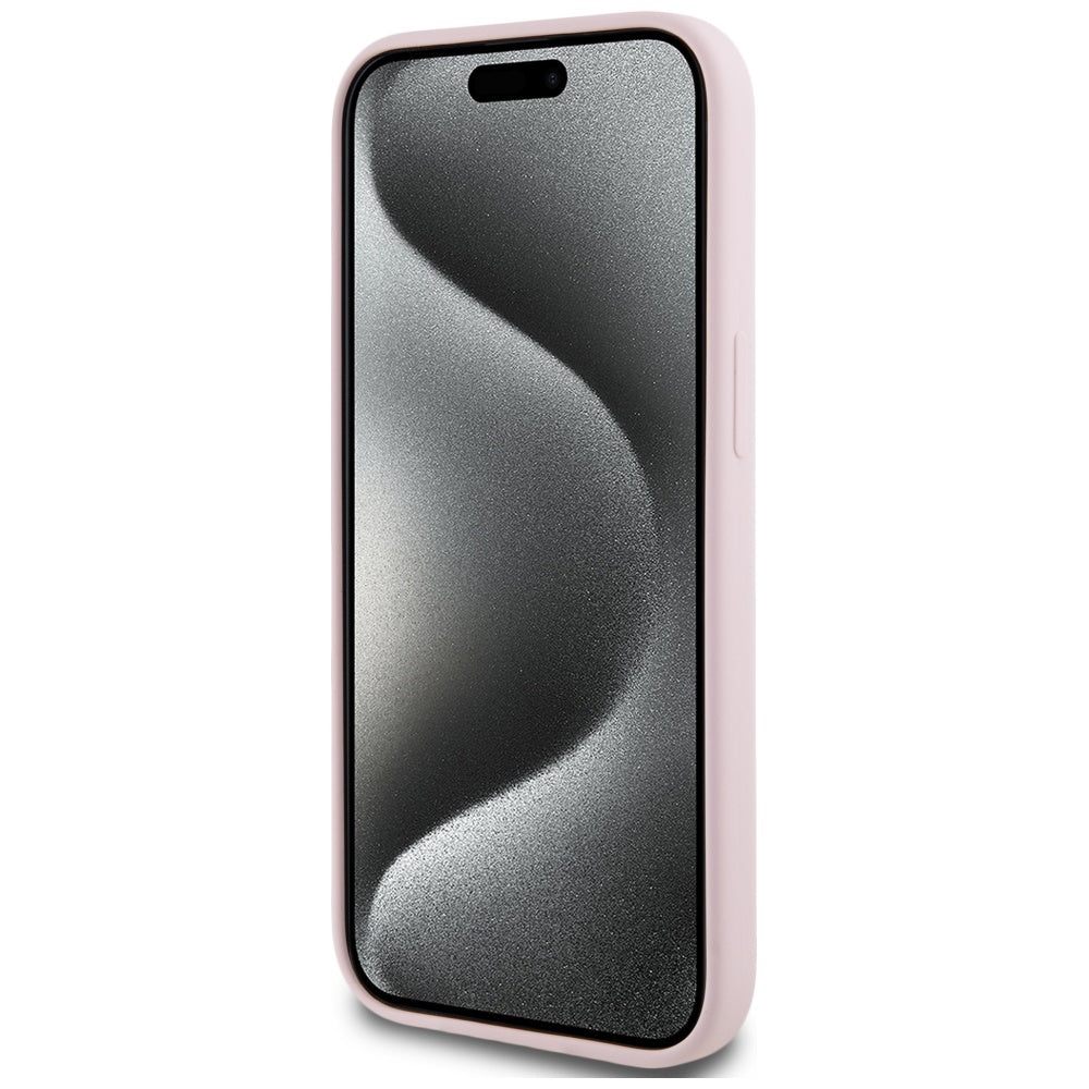 Karl Lagerfeld silikoninis MagSafe dėklas iPhone 15 – rožinis -- iPhone 15