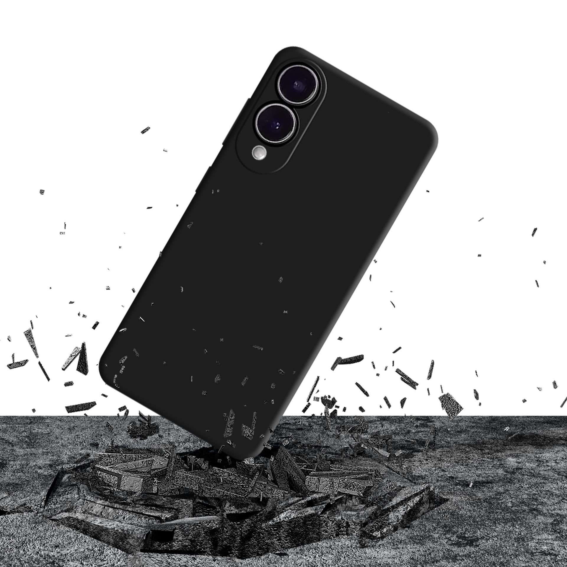 3mk silikoninis dėklas, skirtas Samsung Galaxy S25 Edge – juodas