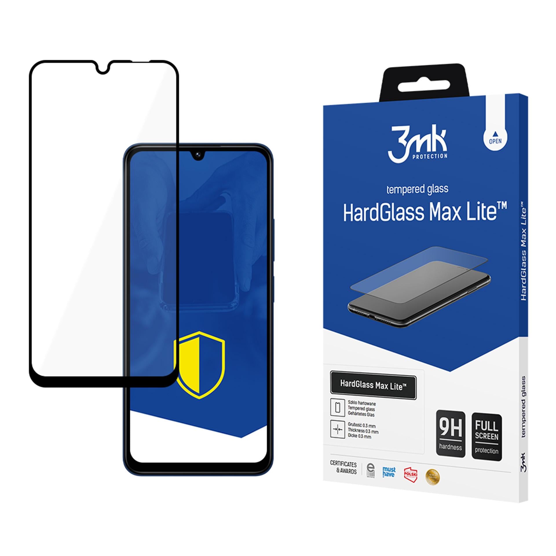 3mk HardGlass Max Lite juodas grūdintas stiklas, skirtas Xiaomi Redmi 14C / Xiaomi Poco C75 / Xiaomi Redmi A4 5G -- Redmi...