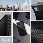 Spigen Liquid Air dėklas Google Pixel 9A – matinis juodas