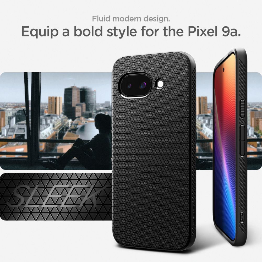 Spigen Liquid Air dėklas Google Pixel 9A – matinis juodas