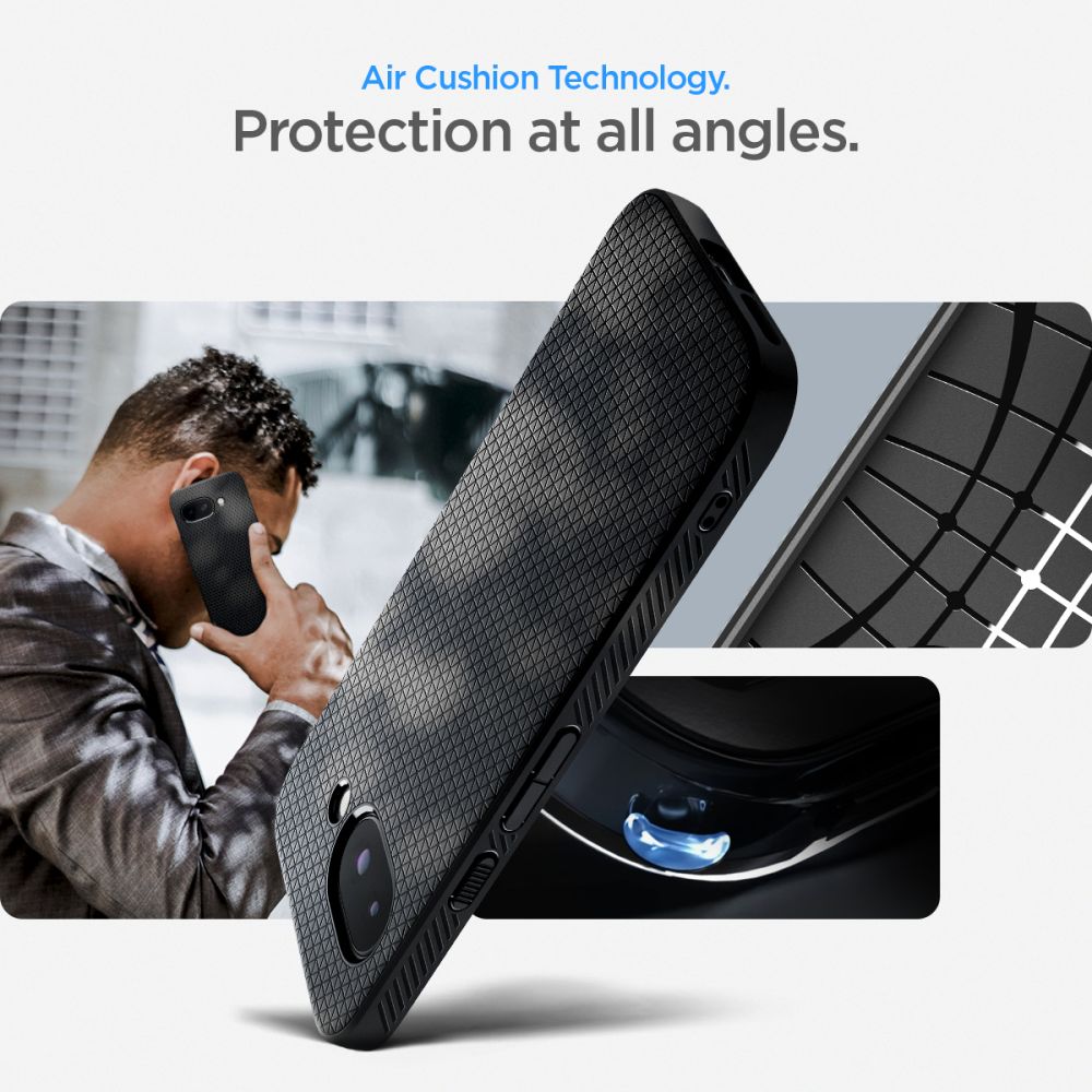 Spigen Liquid Air dėklas Google Pixel 9A – matinis juodas