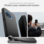 Spigen Liquid Air dėklas Google Pixel 9A – matinis juodas