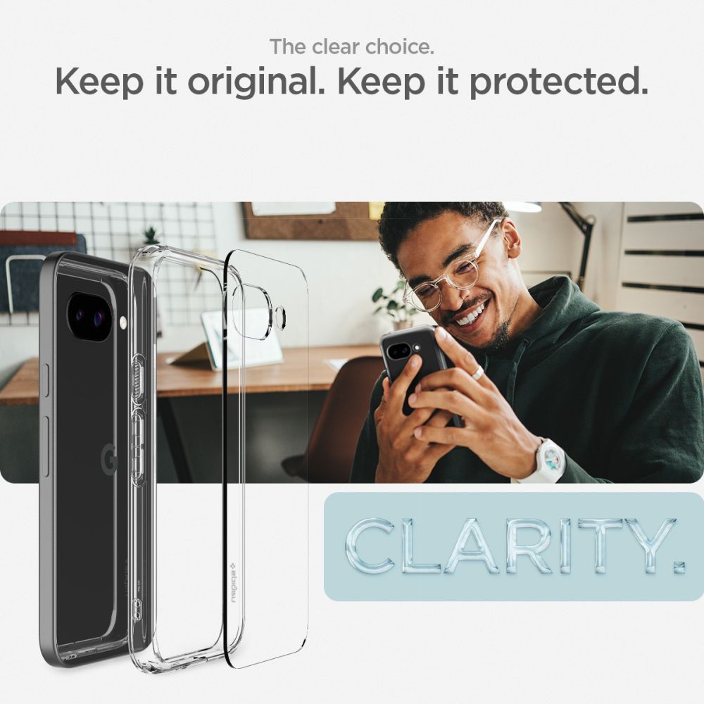 Spigen Ultra Hybrid dėklas Google Pixel 9A – skaidrus -- Google Pixel 9a