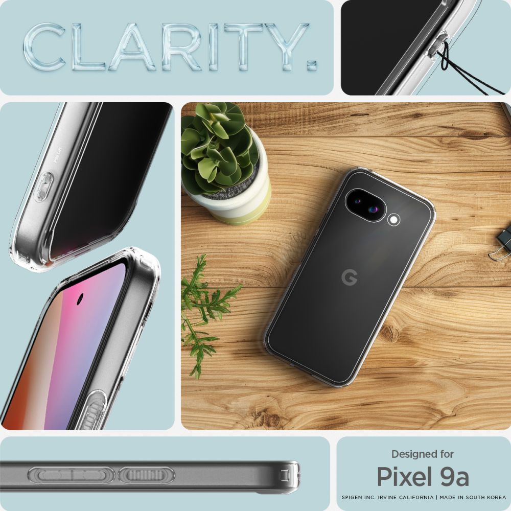 Spigen Ultra Hybrid dėklas Google Pixel 9A – skaidrus -- Google Pixel 9a