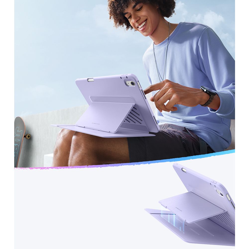 ESR Apverčiamas hibridinis dėklas, skirtas iPad Air 13" (2024/2025/2026) – violetinė -- iPad Air 13