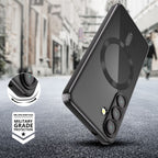 Tech-Protect MagFlex MagSafe dėklas Samsung Galaxy A56 5G – skaidrus juodas -- Samsung Galaxy A56 5G