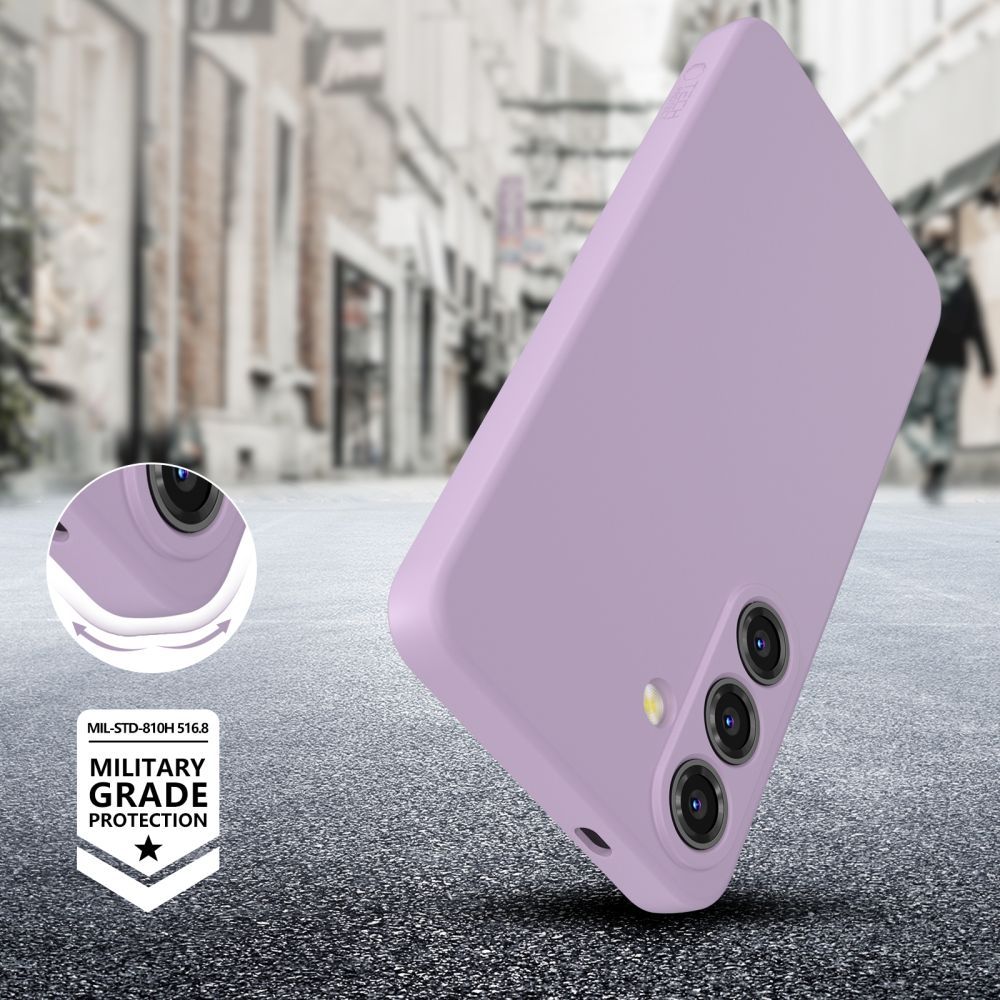 Silikoninis dėklas Tech-Protect Icon Samsung Galaxy A56 5G – violetinis -- Samsung Galaxy A56 5G