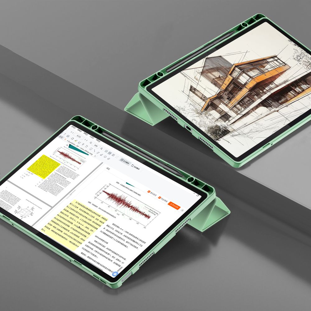 Tech-Protect SC rašiklio dėklas, skirtas Lenovo Idea Tab Pro / Pro MT 12.7 TB-373 - žalias