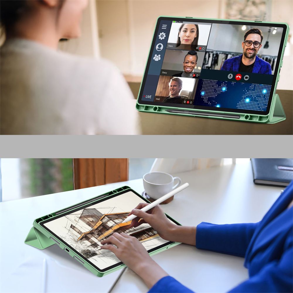 Tech-Protect SC rašiklio dėklas, skirtas Lenovo Idea Tab Pro / Pro MT 12.7 TB-373 - žalias