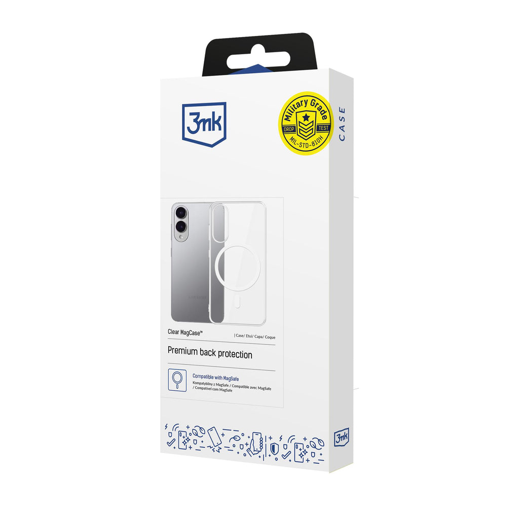 3mk Clear MagCase, skirtas Samsung Galaxy S25 Edge - skaidrus