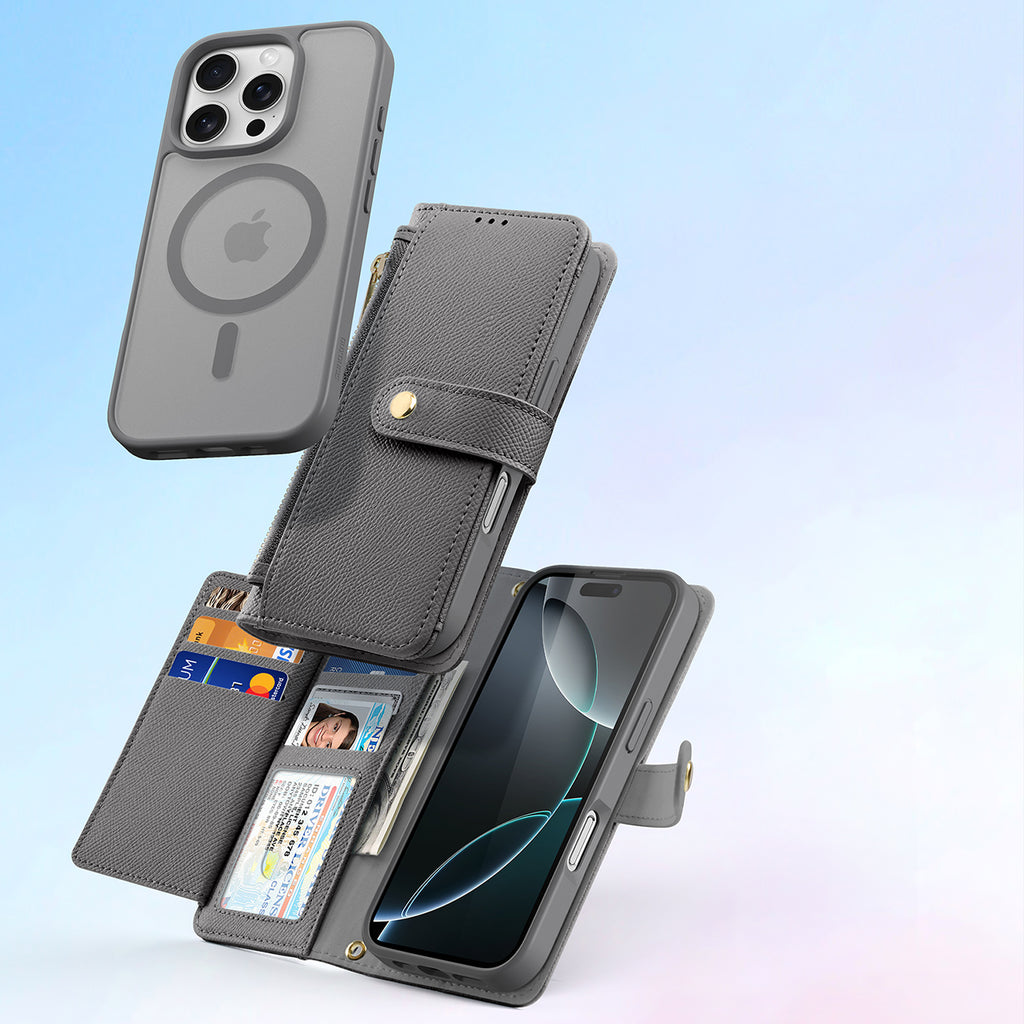 Dux Ducis Lawa odinis dėklas iPhone 16 Pro Max – pilkas