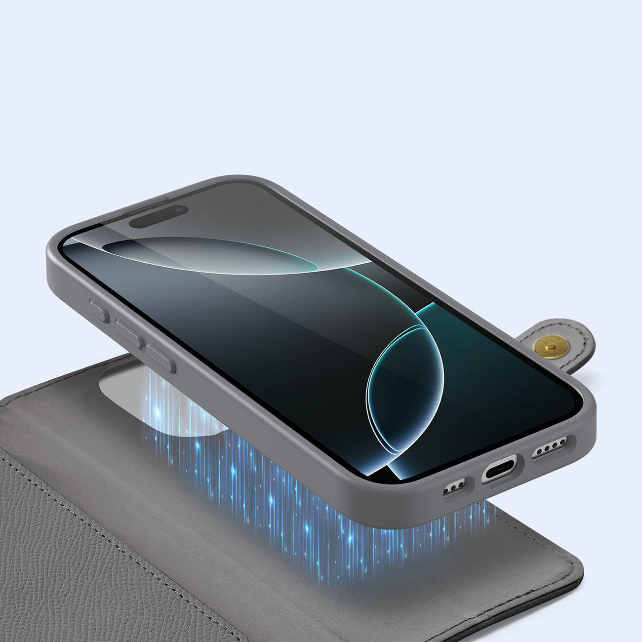 Dux Ducis Lawa odinis dėklas iPhone 16 Pro Max – pilkas