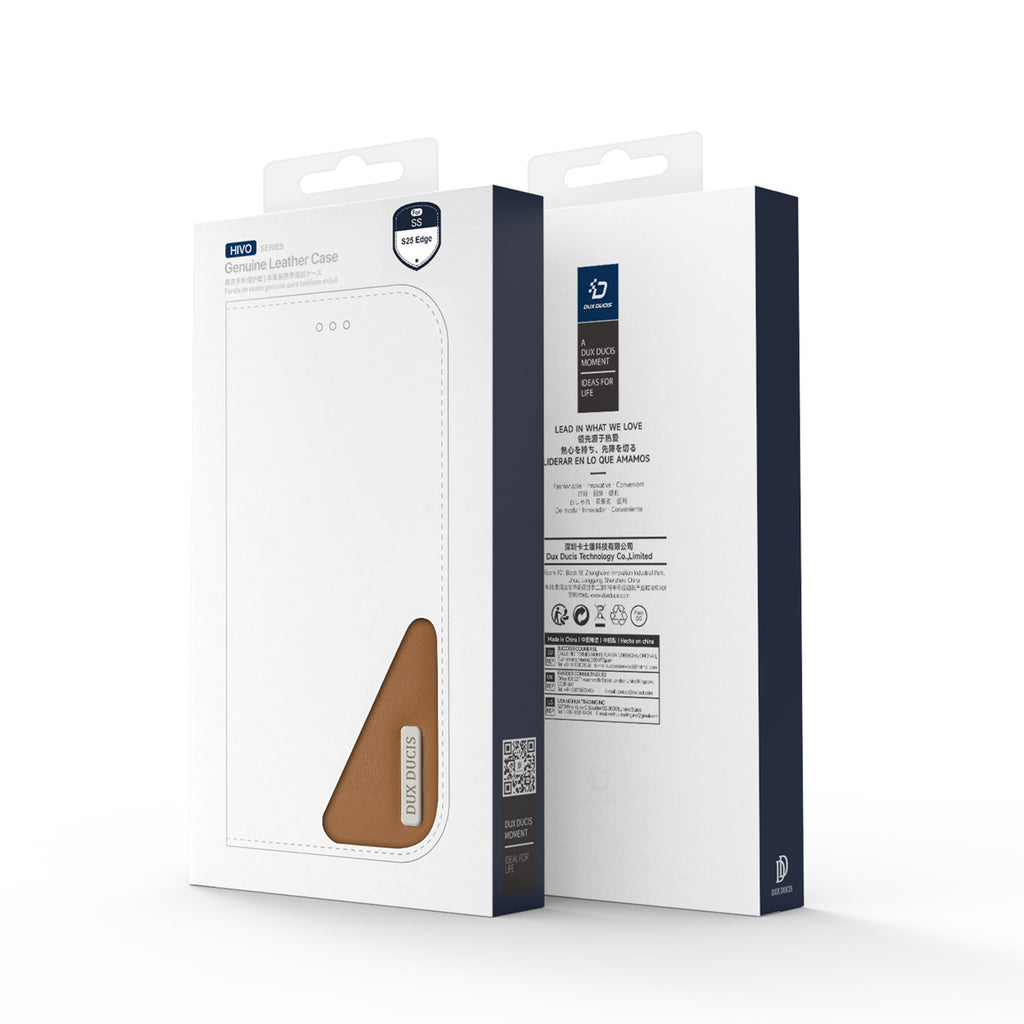 Dux Ducis Hivo odinis RFID dėklas Galaxy S25 Edge – rudas