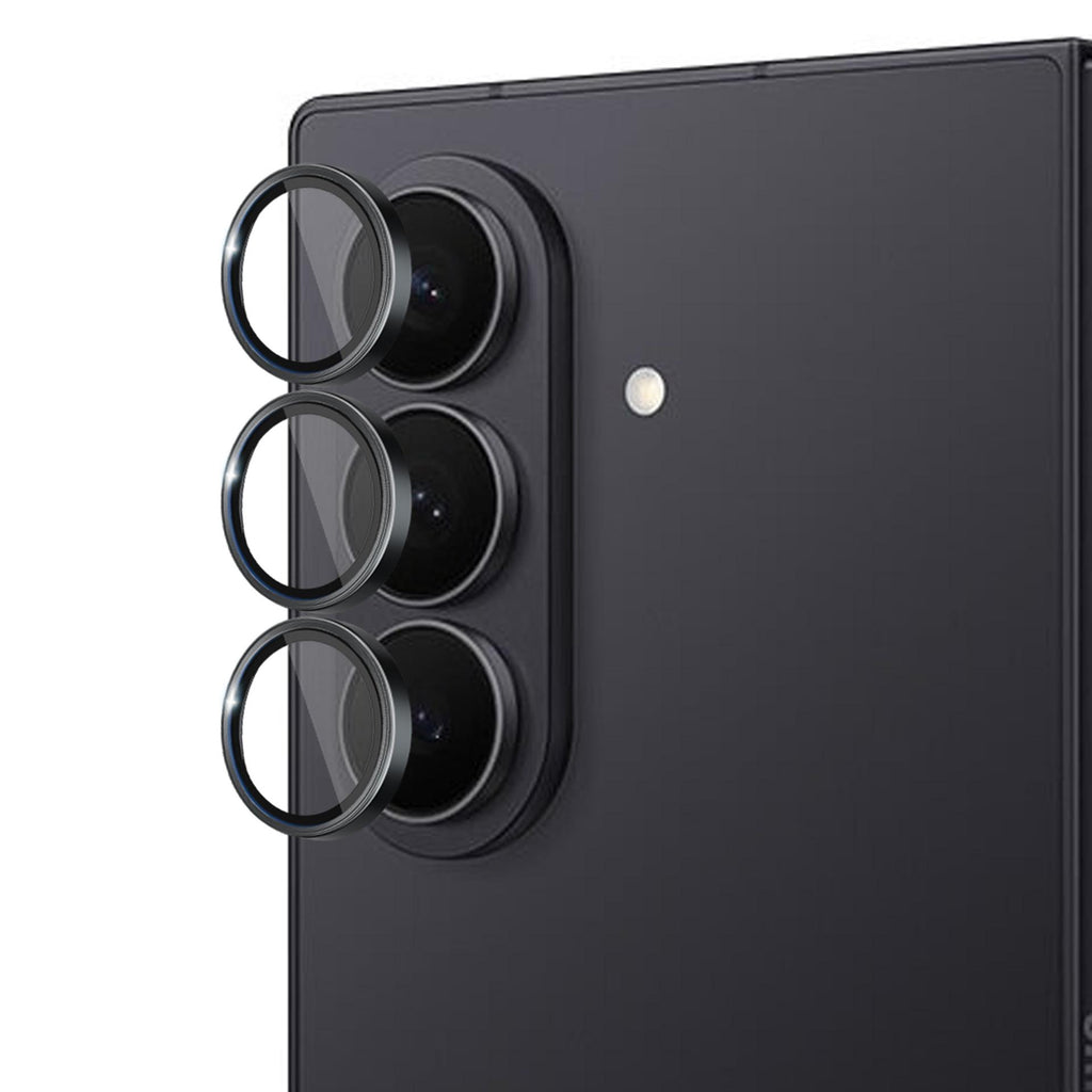 3mk Lens Protection Pro fotoaparato stiklas, skirtas Samsung Galaxy Z Fold 7 – juodas