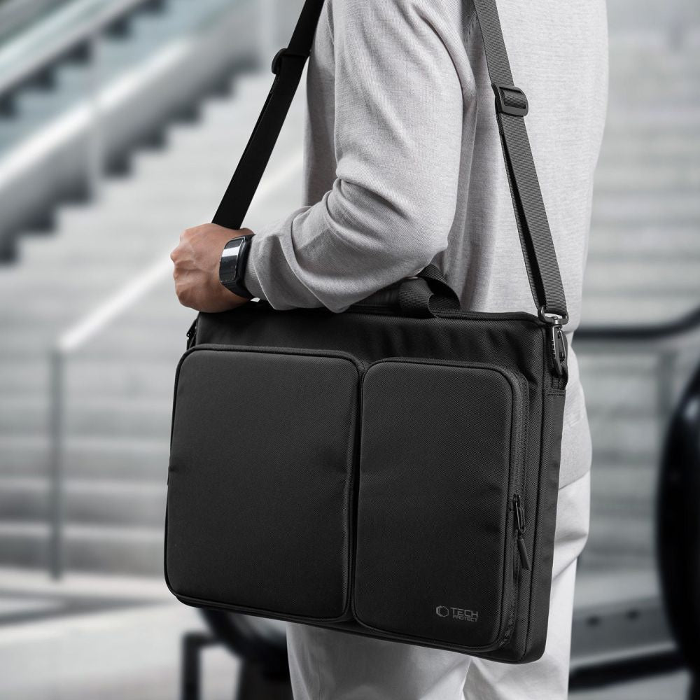 Tech-Protect Defender Bag 17" nešiojamajam kompiuteriui - juoda -- Laptop Bags