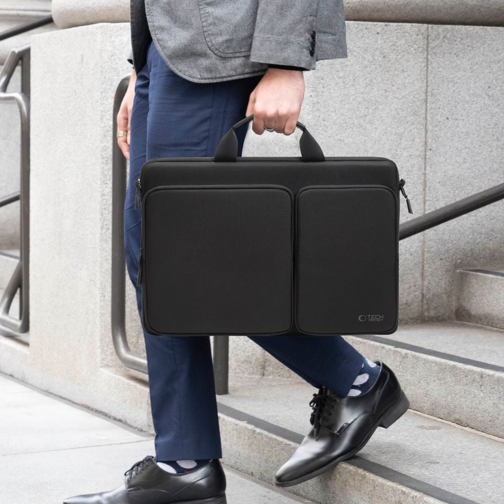 Tech-Protect Defender Bag 17" nešiojamajam kompiuteriui - juoda -- Laptop Bags