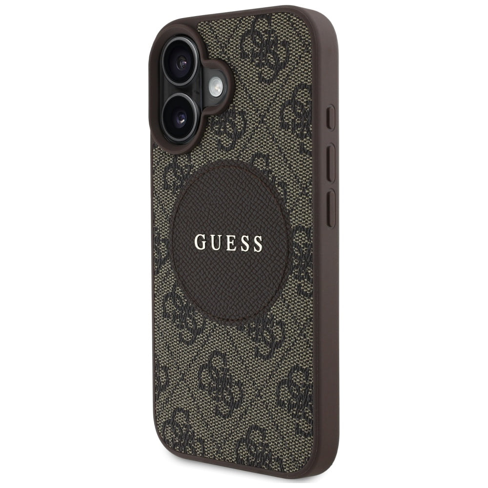 Guess MagSafe dėklas iPhone 16 – rudas