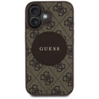 Guess MagSafe dėklas iPhone 16 – rudas