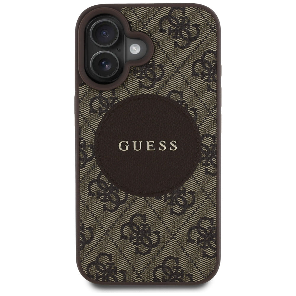 Guess MagSafe dėklas iPhone 16 – rudas