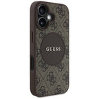 Guess MagSafe dėklas iPhone 16 – rudas