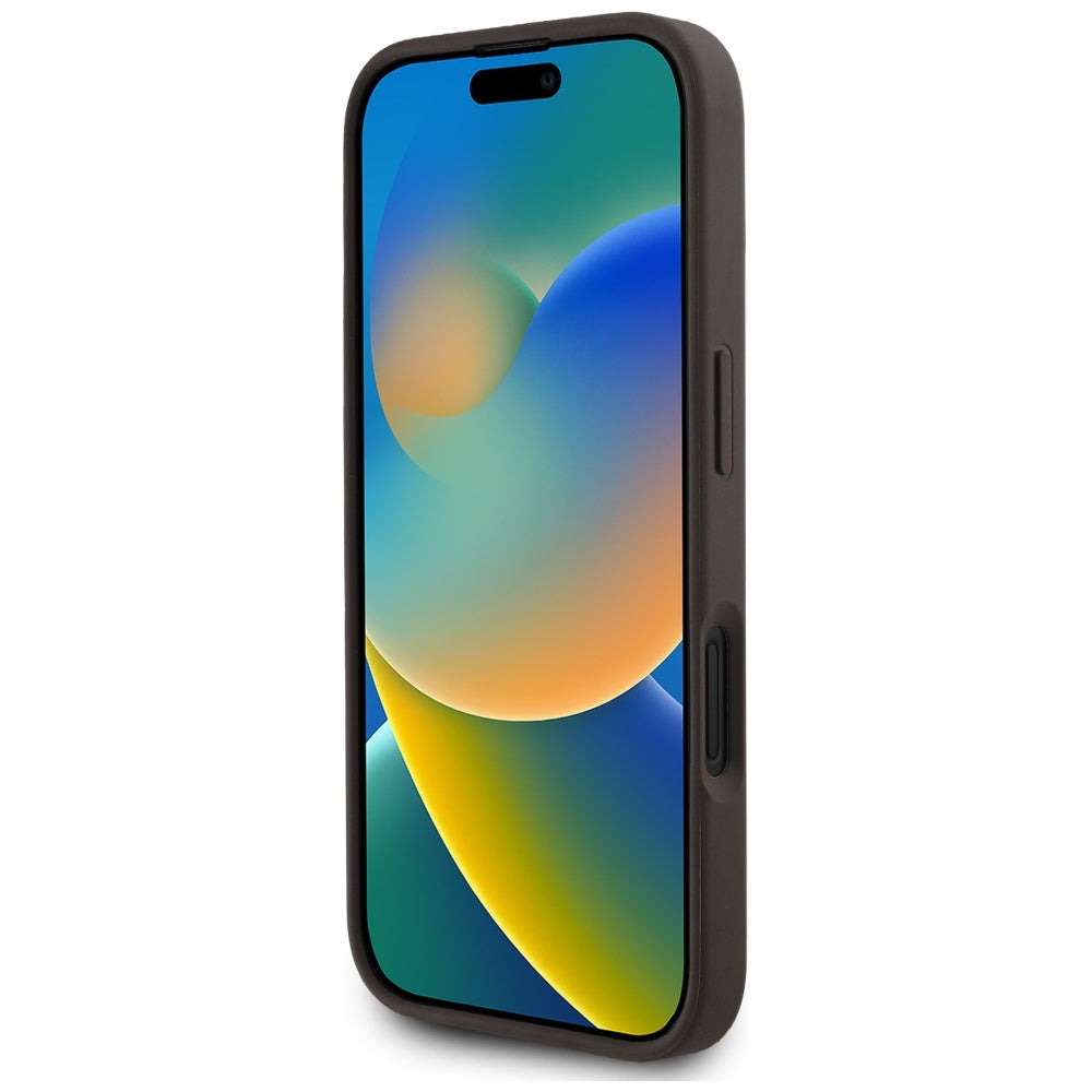 Guess MagSafe dėklas iPhone 16 – rudas