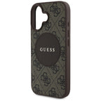 Guess MagSafe dėklas iPhone 16 – rudas