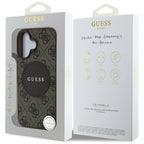 Guess MagSafe dėklas iPhone 16 – rudas
