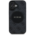 Guess 4G MagSafe dėklas iPhone 16 – juodas