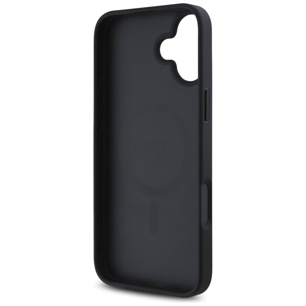 Guess 4G MagSafe dėklas iPhone 16 – juodas