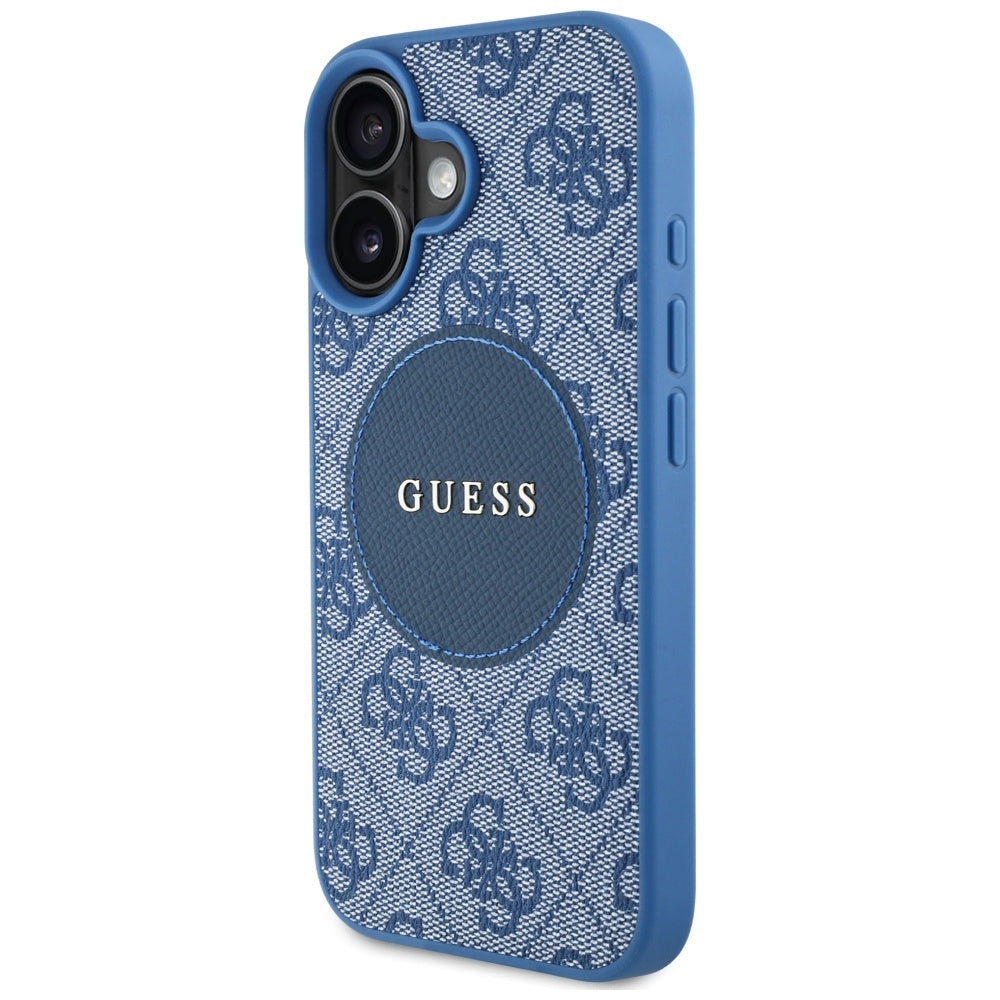 Guess MagSafe dėklas iPhone 16 – mėlynas