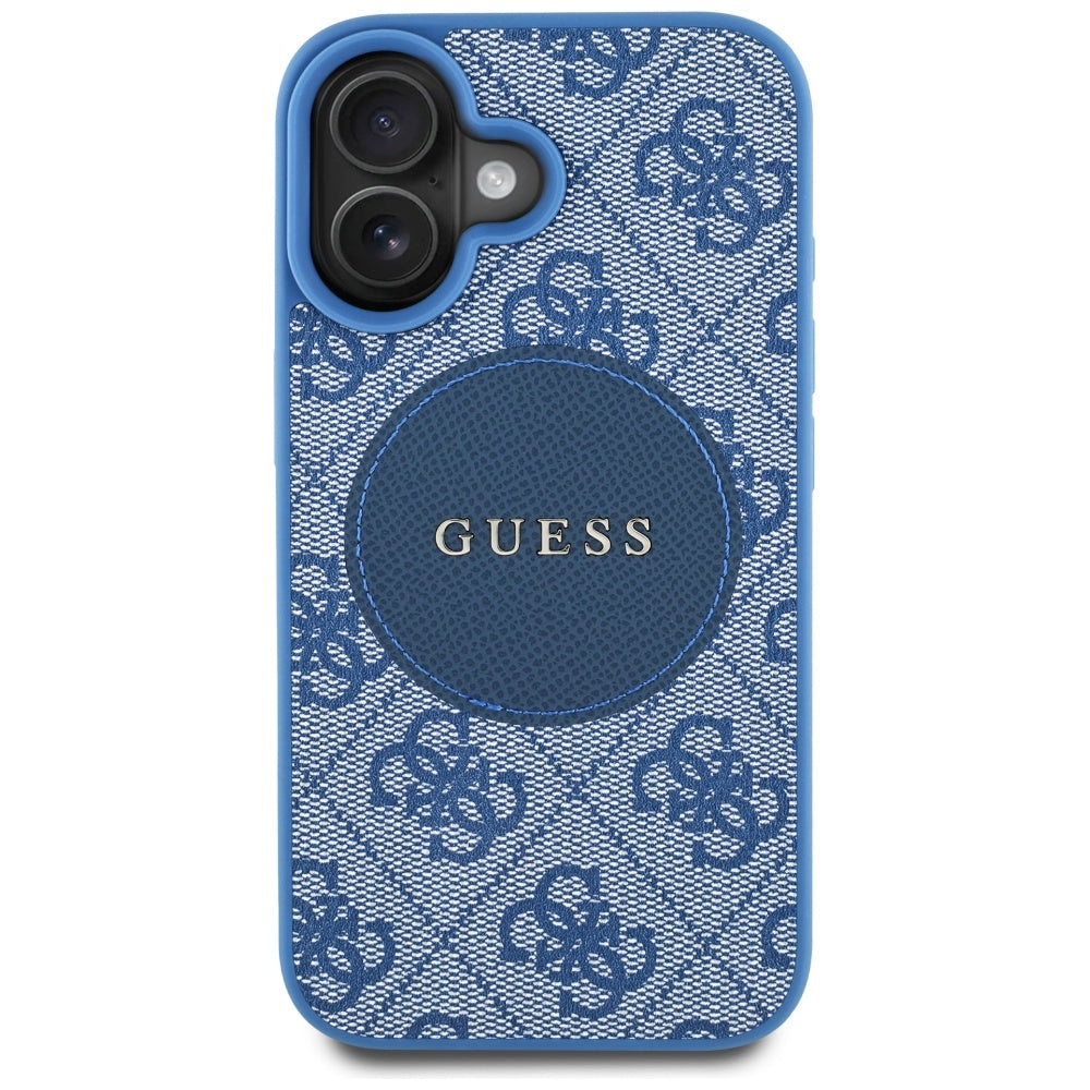 Guess MagSafe dėklas iPhone 16 – mėlynas