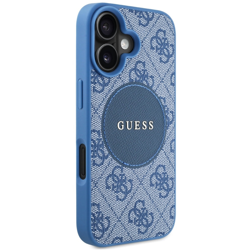 Guess MagSafe dėklas iPhone 16 – mėlynas