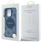 Guess MagSafe dėklas iPhone 16 Pro Max – mėlynas