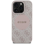 Guess MagSafe dėklas iPhone 16 Pro – rožinis